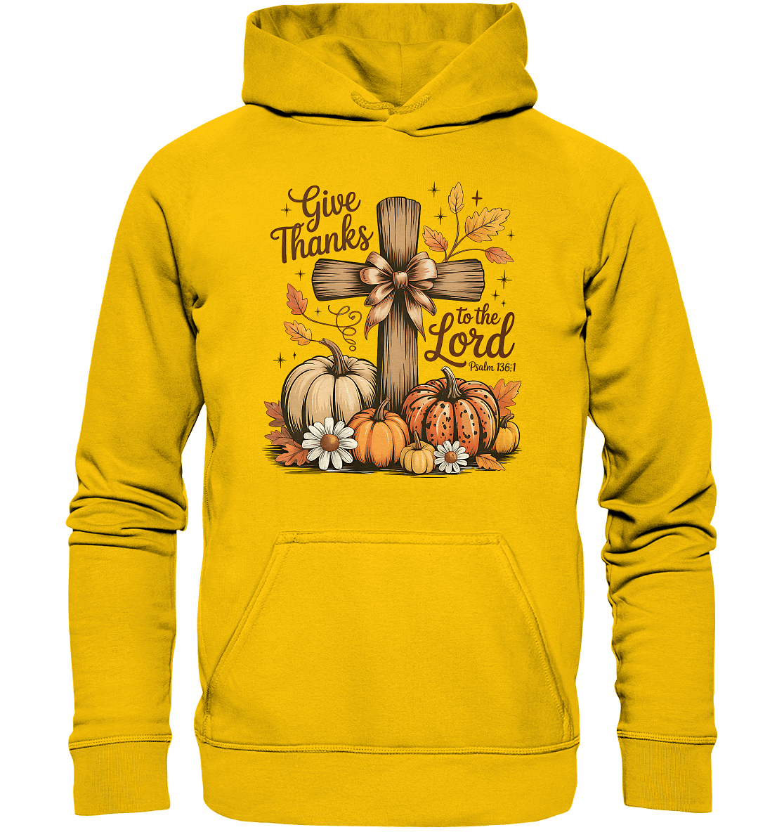 Give Thanks to the Lord – Psalm 136:1 | Christliche Kleidung & Geschenke im Retro-Design - Kids Premium Hoodie