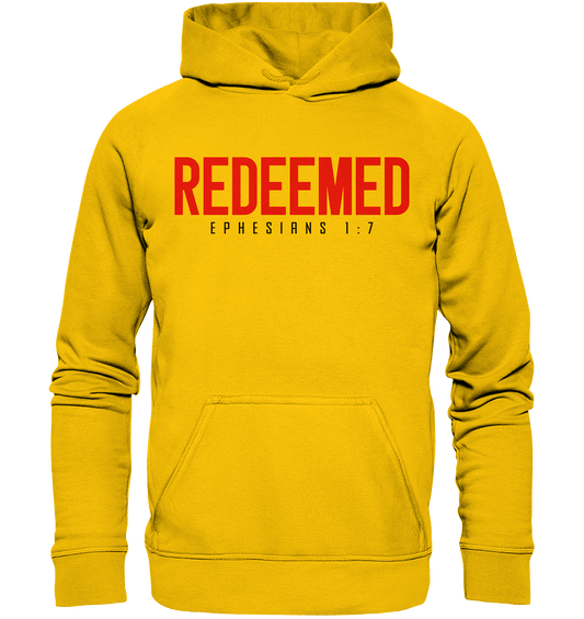 Redeemed – Ephesians 1:7 – Erlöst durch sein Blut | Christliche Produkte - Kids Premium Hoodie
