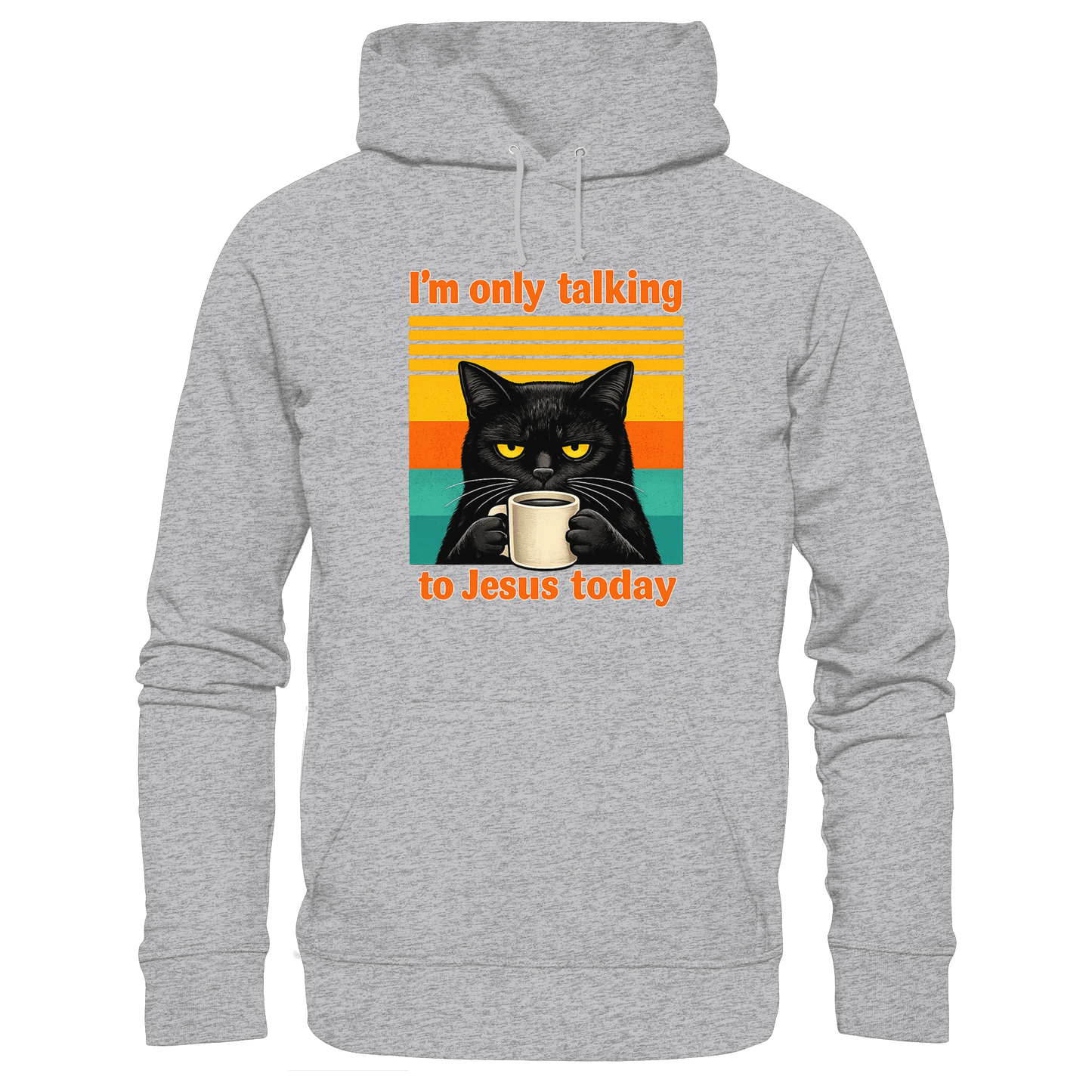 I’m Only Talking to Jesus Today – Grumpy Cat Coffee | Christliches Fun Design - Kids Premium Hoodie