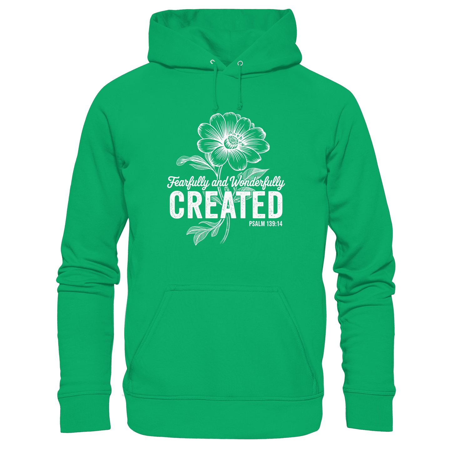 Fearfully and Wonderfully Created – Floral Grace Design - Kids Premium Hoodie
