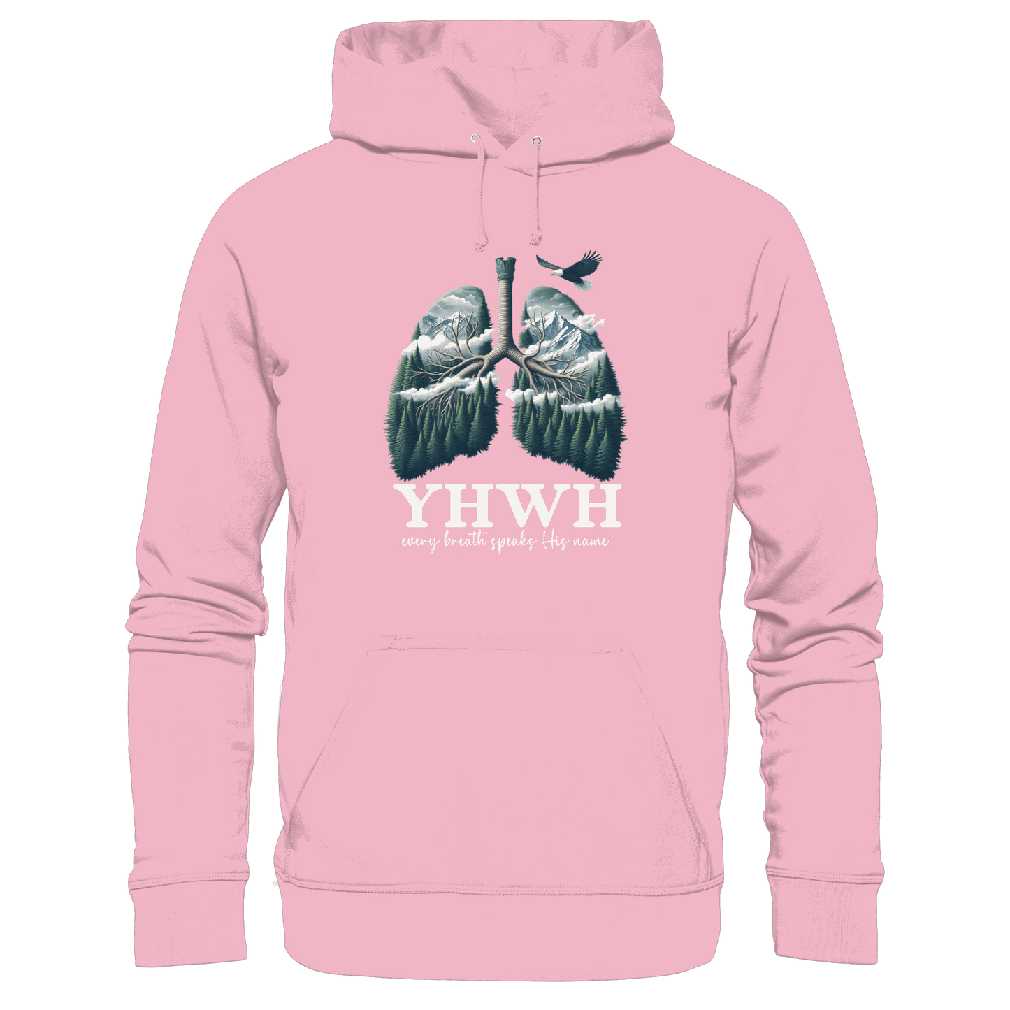 YHWH – Every Breath Speaks His Name | Atem des Lebens | Christliches Design - Kids Premium Hoodie