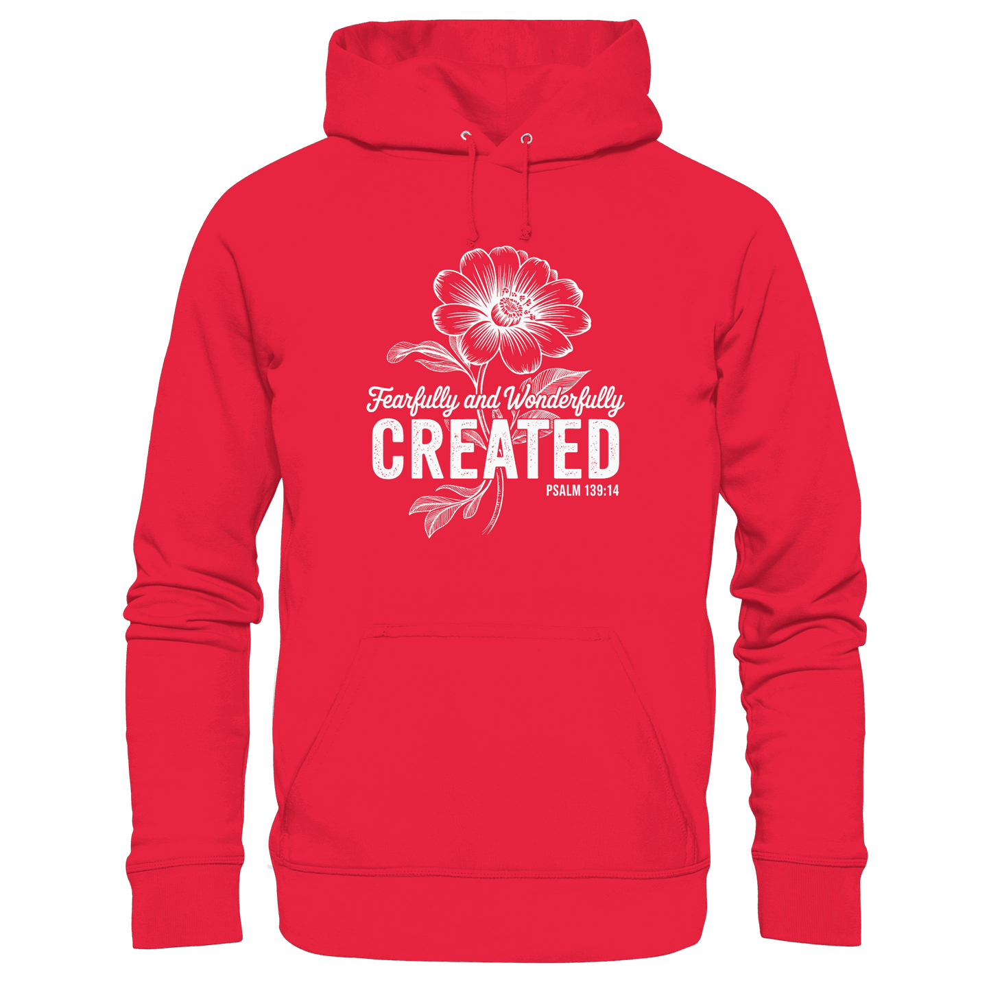 Fearfully and Wonderfully Created – Floral Grace Design - Kids Premium Hoodie