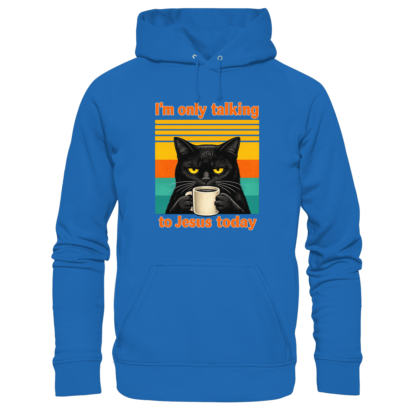 I’m Only Talking to Jesus Today – Grumpy Cat Coffee | Christliches Fun Design - Kids Premium Hoodie