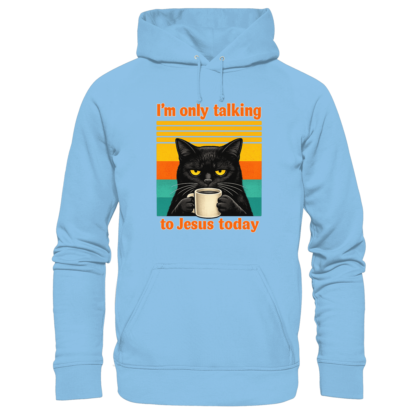 I’m Only Talking to Jesus Today – Grumpy Cat Coffee | Christliches Fun Design - Kids Premium Hoodie