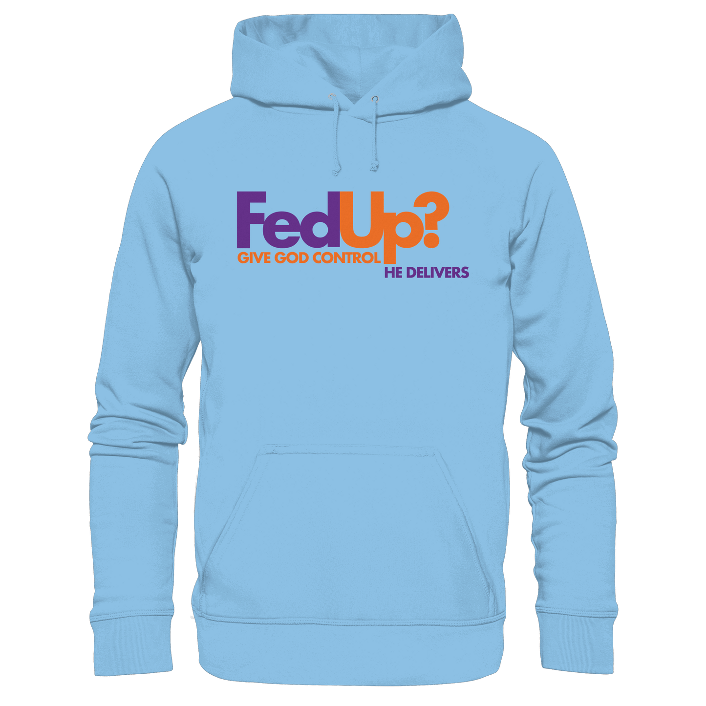 Fed Up? Give God Control – He Delivers | Psalm 34,19 Christliches Statement Design - Kids Premium Hoodie