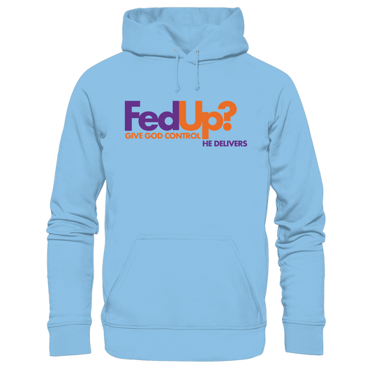 Fed Up? Give God Control – He Delivers | Psalm 34,19 Christliches Statement Design - Kids Premium Hoodie