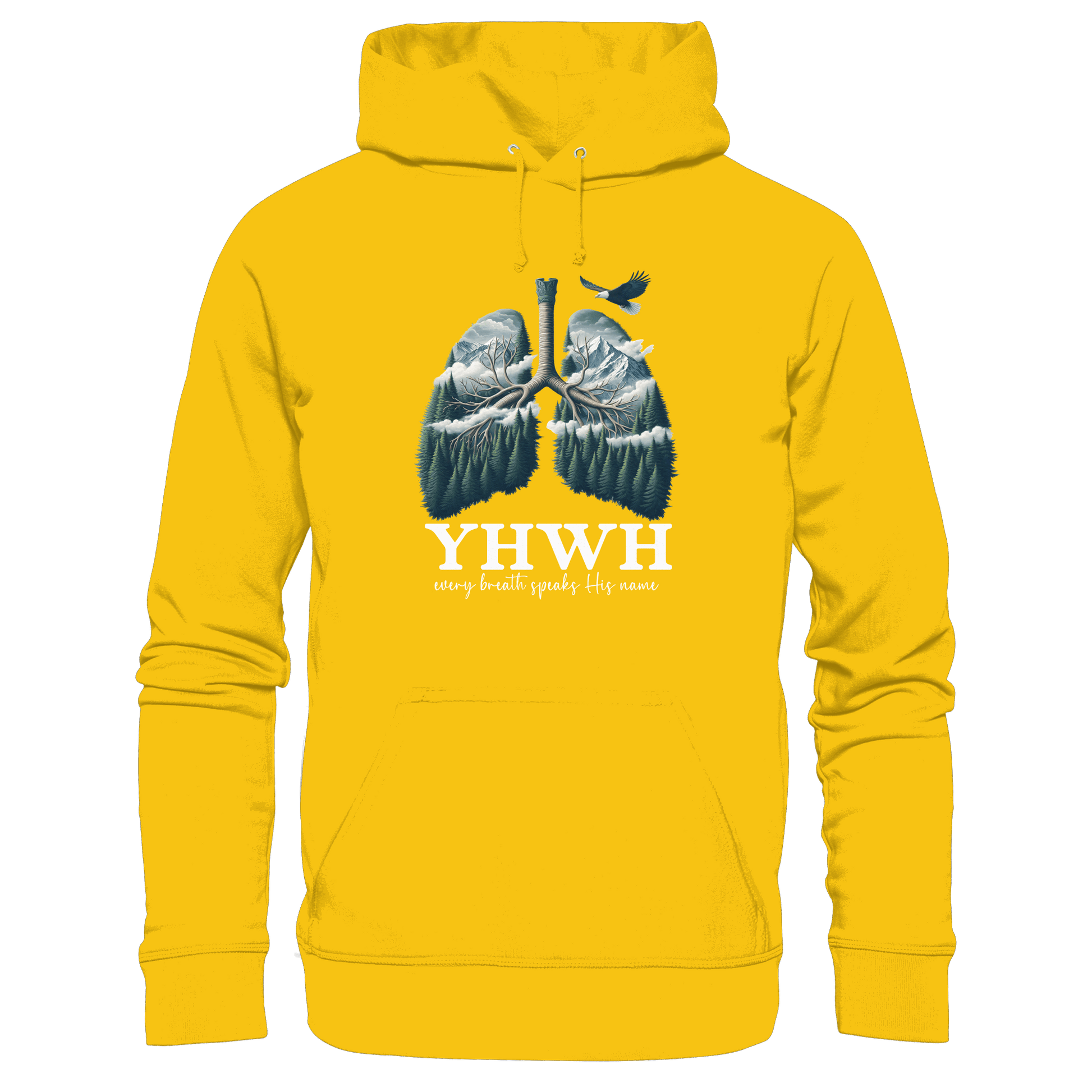 YHWH – Every Breath Speaks His Name | Atem des Lebens | Christliches Design - Kids Premium Hoodie