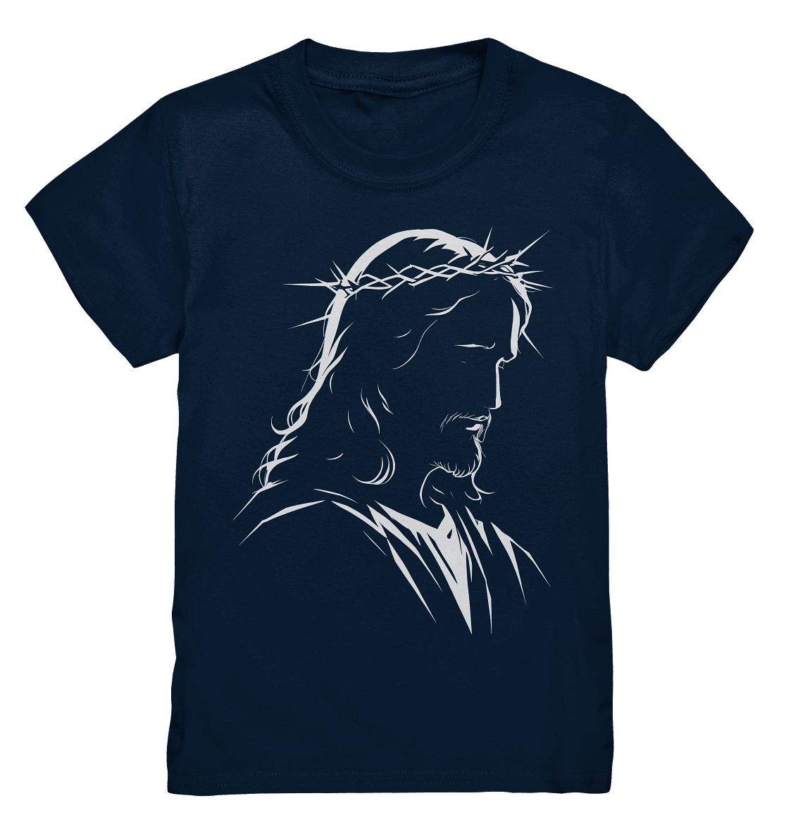 Der Blick des Erlösers – Jesus-Silhouette im Konturdesign | Christliche Kleidung - Kids Premium Shirt