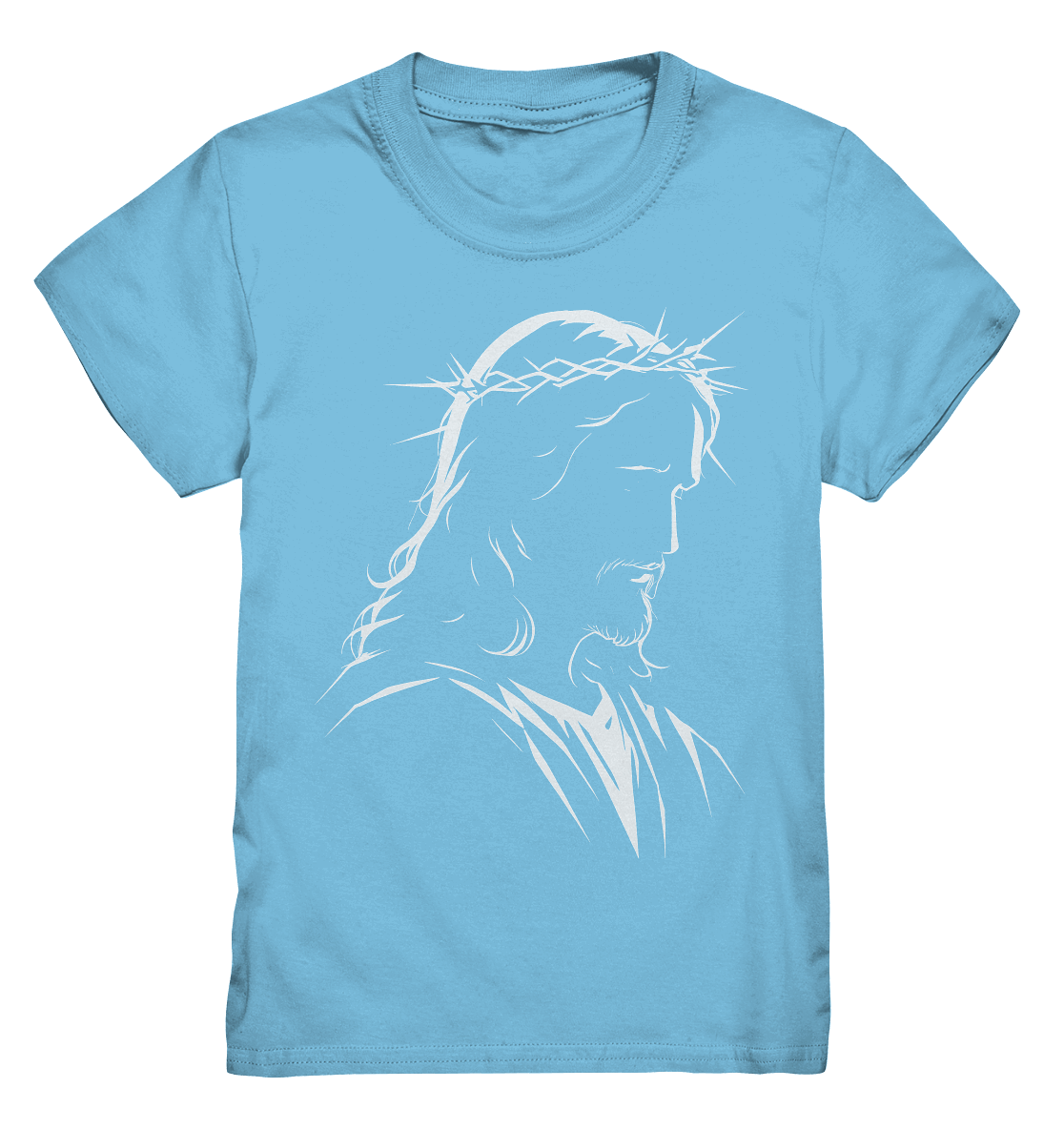 Der Blick des Erlösers – Jesus-Silhouette im Konturdesign | Christliche Kleidung - Kids Premium Shirt