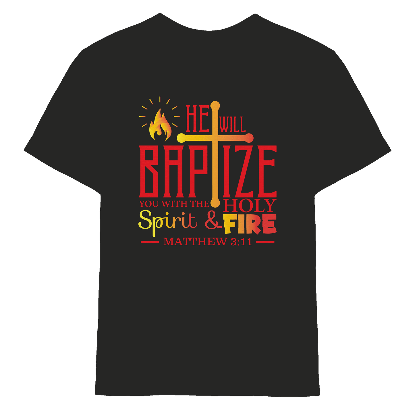 Getauft mit Geist und Feuer – Matthäus 3,11 | Christliches Design - Kids Premium Shirt