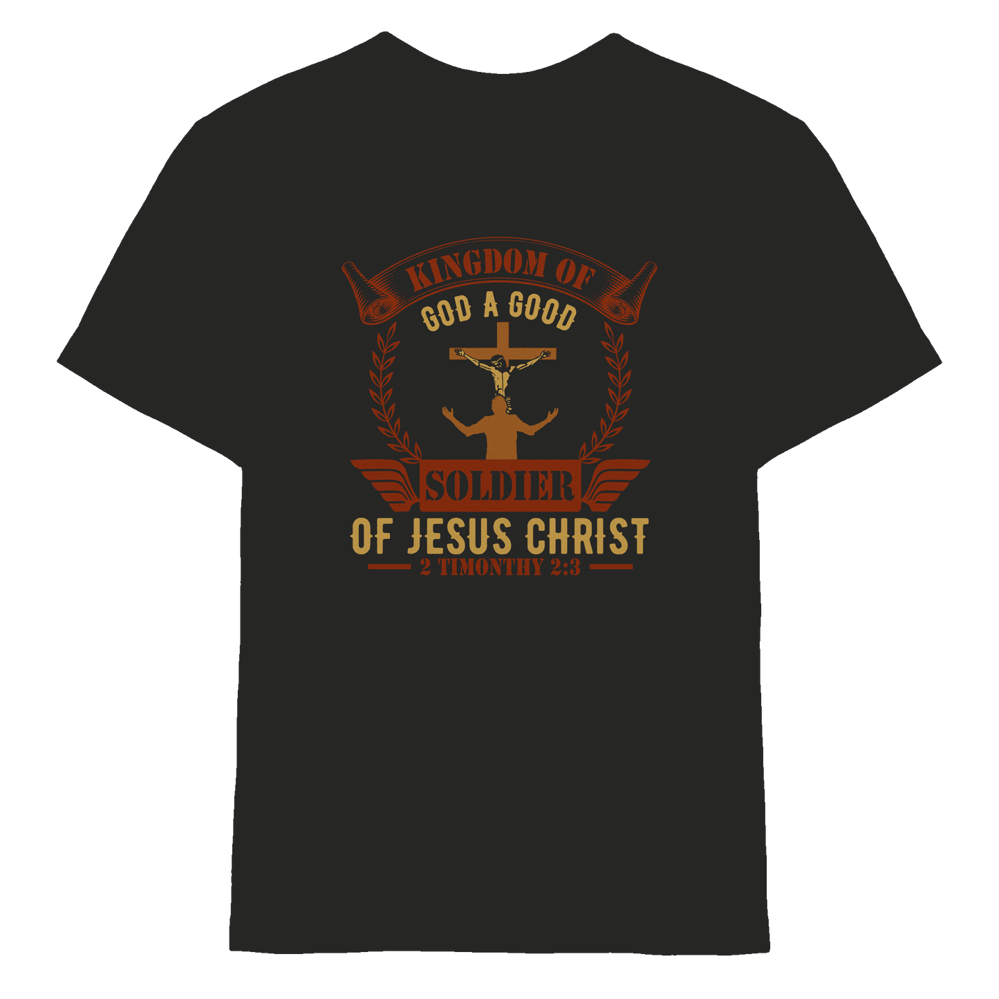Kingdom of God – A Good Soldier of Jesus Christ | Christliches Design in Braun - Kids Premium Shirt