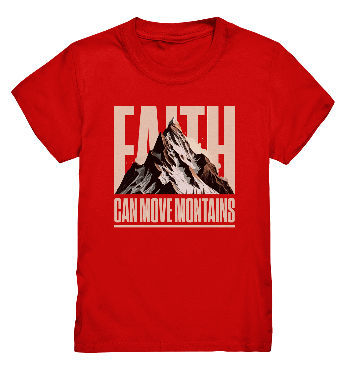 Faith Can Move Mountains – Glaube, der Grenzen überwindet | Christliche Kleidung - Kids Premium Shirt