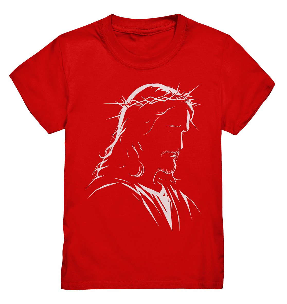 Der Blick des Erlösers – Jesus-Silhouette im Konturdesign | Christliche Kleidung - Kids Premium Shirt