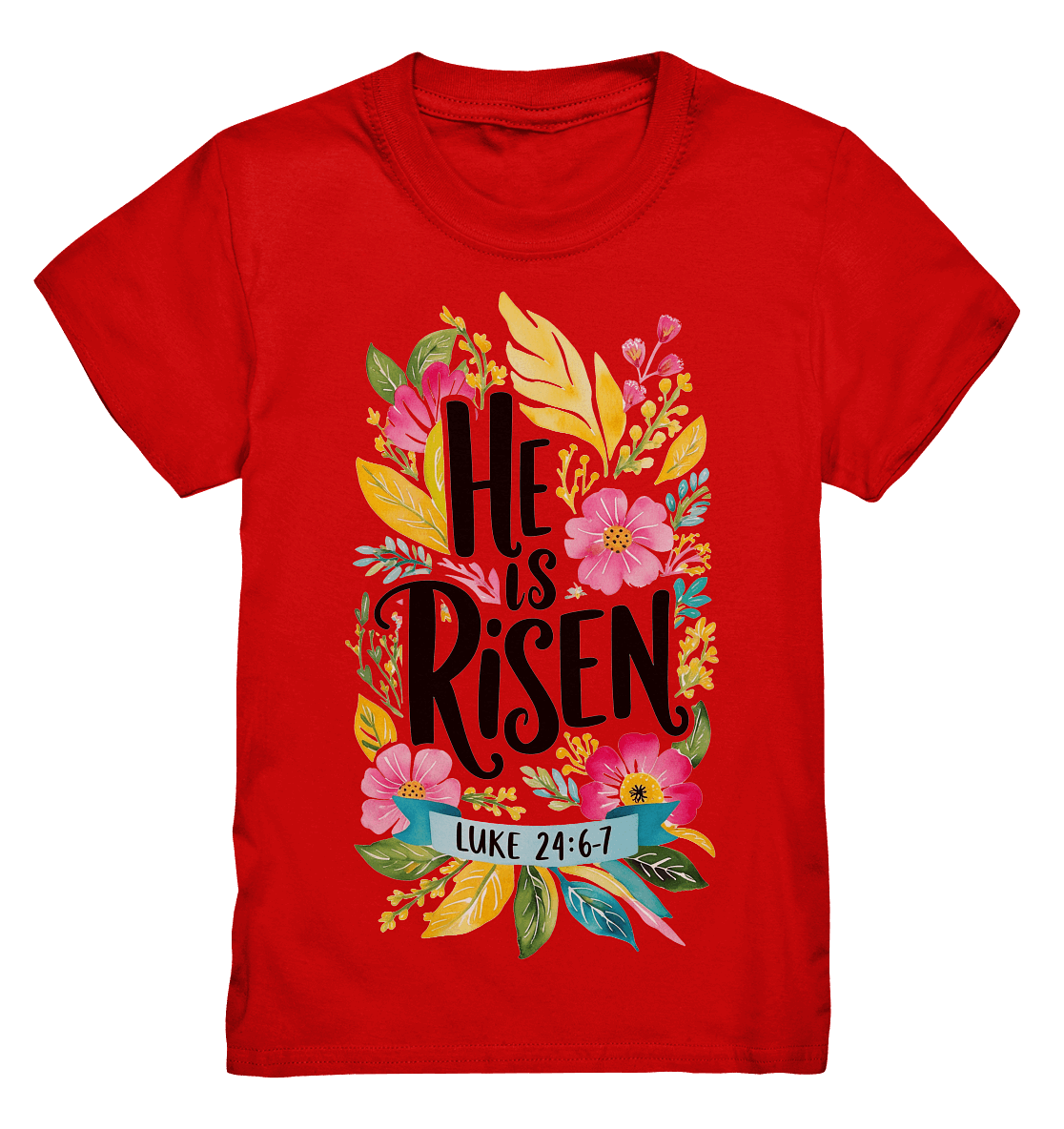 He Is Risen – Die Schönheit der Auferstehung (Vorne) | Christliche Kleidung - Kids Premium Shirt