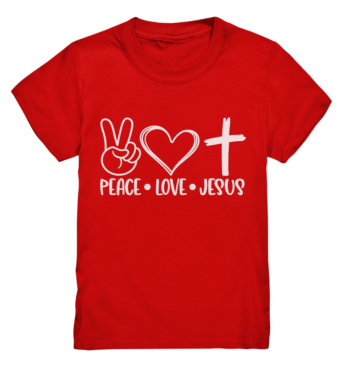 Frieden, Liebe, Jesus: Christliche Kleidungskollektion - Kids Premium Shirt - GfoitMa - Red / 98/104 (3-4)