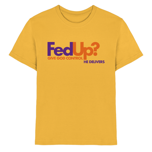 Fed Up? Give God Control – He Delivers | Psalm 34,19 Christliches Statement Design - Kids Premium Shirt