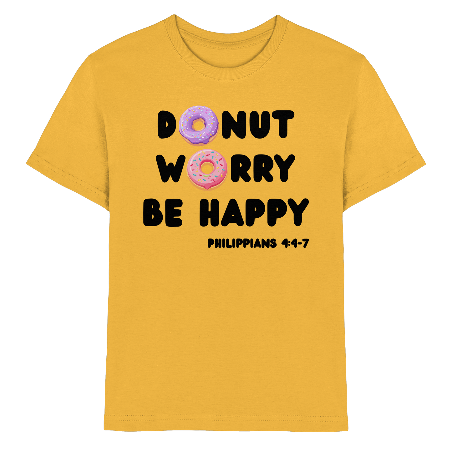 Donut Worry, Be Happy – Philipper 4,4–7 | Christliches Donut Design - Kids Premium Shirt