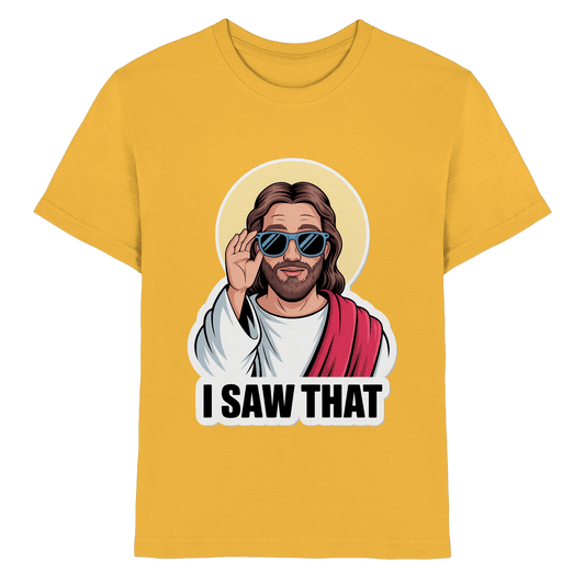 I Saw That – Jesus mit Sonnenbrille | Christliche Produkte - Kids Premium Shirt