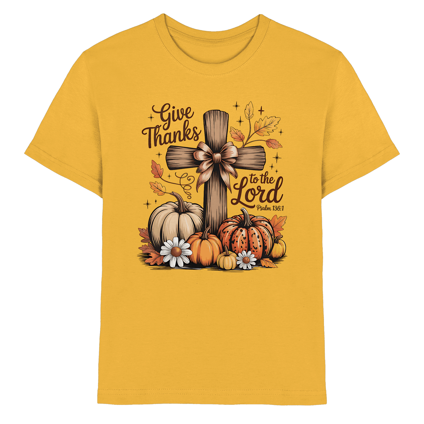 Give Thanks to the Lord – Psalm 136:1 | Christliche Kleidung & Geschenke im Retro-Design - Kids Premium Shirt