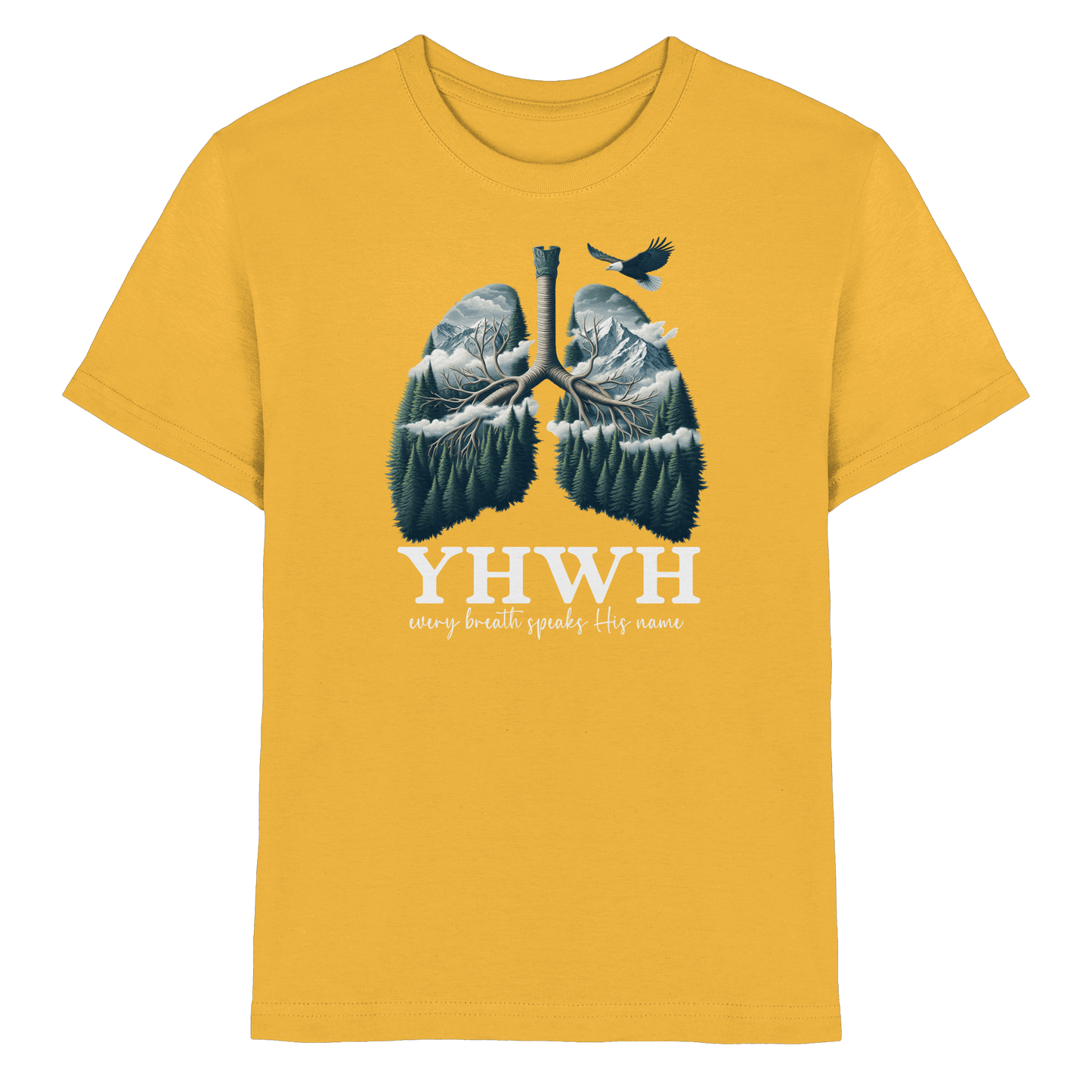 YHWH – Every Breath Speaks His Name | Atem des Lebens | Christliches Design - Kids Premium Shirt