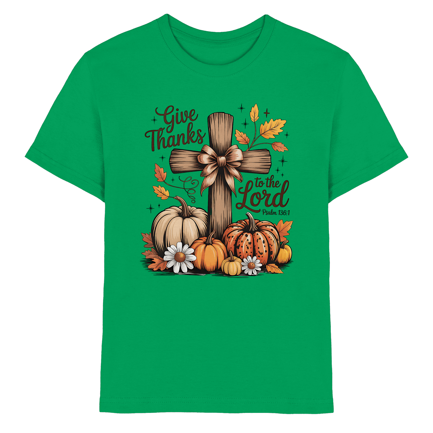 Give Thanks to the Lord – Psalm 136:1 | Christliche Kleidung & Geschenke im Retro-Design - Kids Premium Shirt