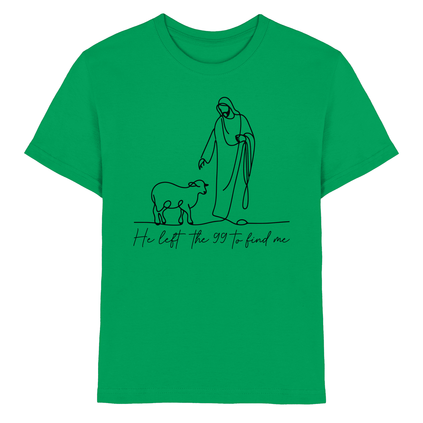He Left the 99 to Find Me – Kraftvolle Botschaft in minimalistischem Design | Christliche Kleidung - Kids Premium Shirt