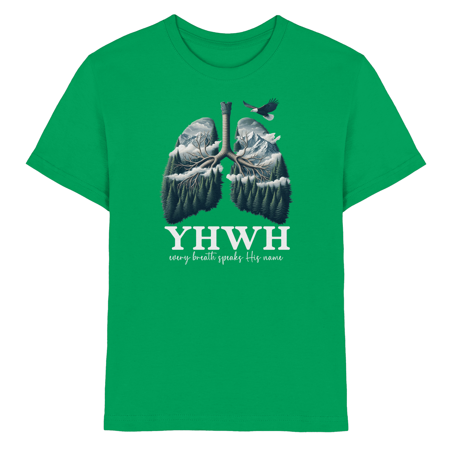 YHWH – Every Breath Speaks His Name | Atem des Lebens | Christliches Design - Kids Premium Shirt