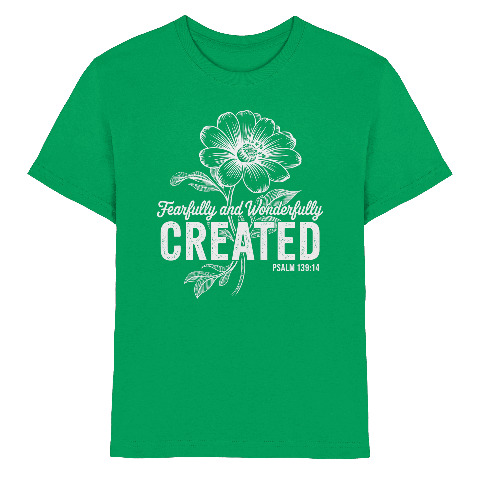 Fearfully and Wonderfully Created – Floral Grace Design - Kids Premium Shirt
