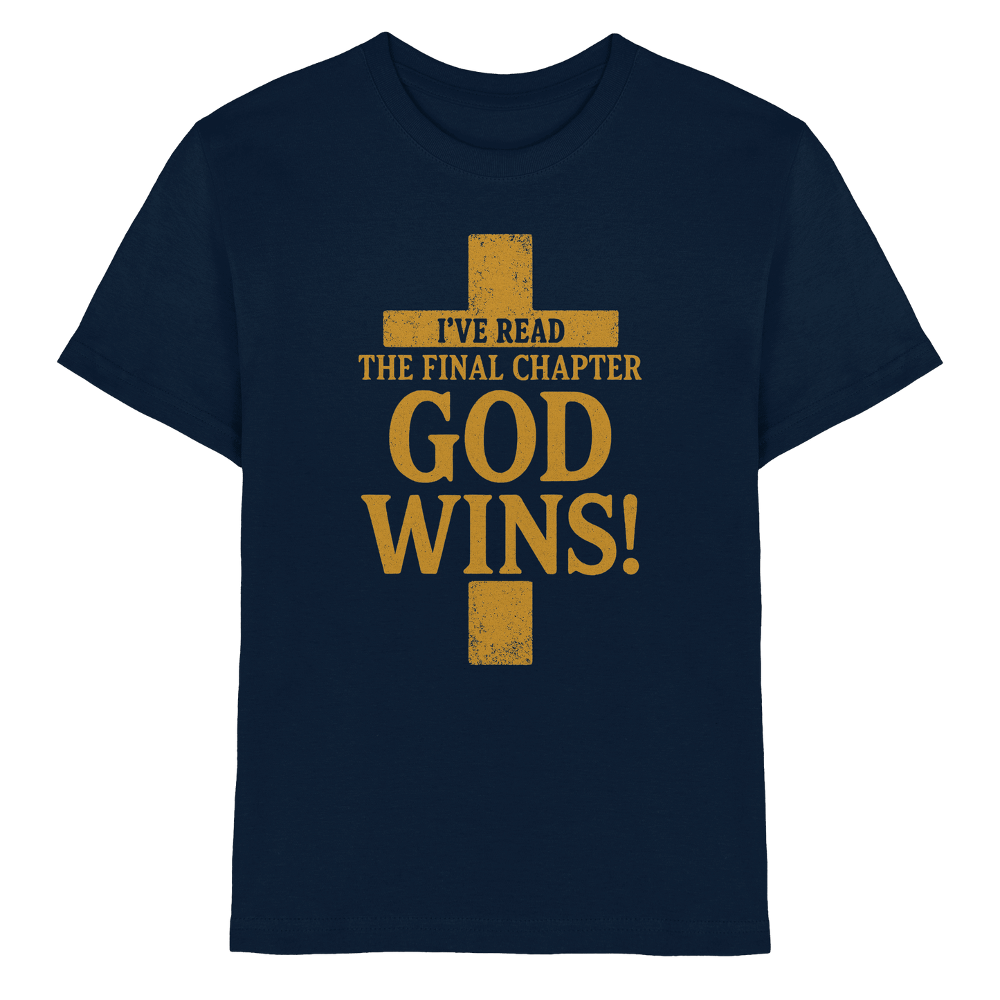 GOD WINS – Das Ende steht fest | Christliche Kleidung & Geschenke im Kreuz-Design - Kids Premium Shirt