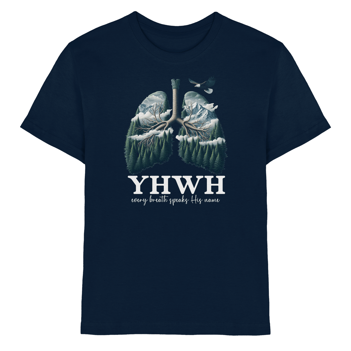 YHWH – Every Breath Speaks His Name | Atem des Lebens | Christliches Design - Kids Premium Shirt