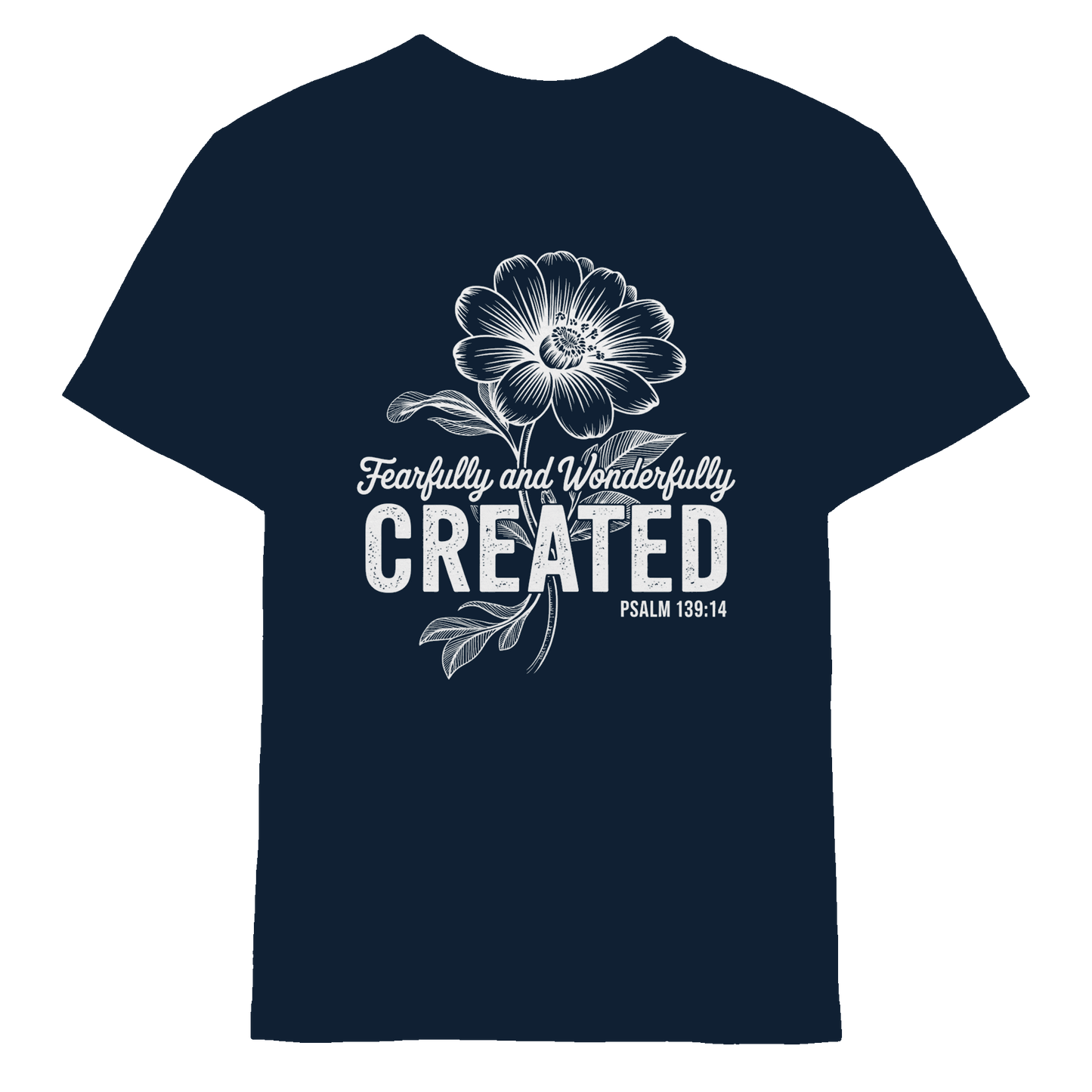 Fearfully and Wonderfully Created – Floral Grace Design - Kids Premium Shirt
