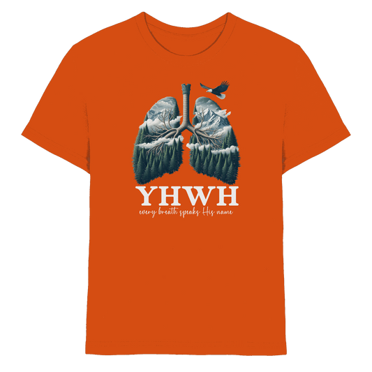 YHWH – Every Breath Speaks His Name | Atem des Lebens | Christliches Design - Kids Premium Shirt