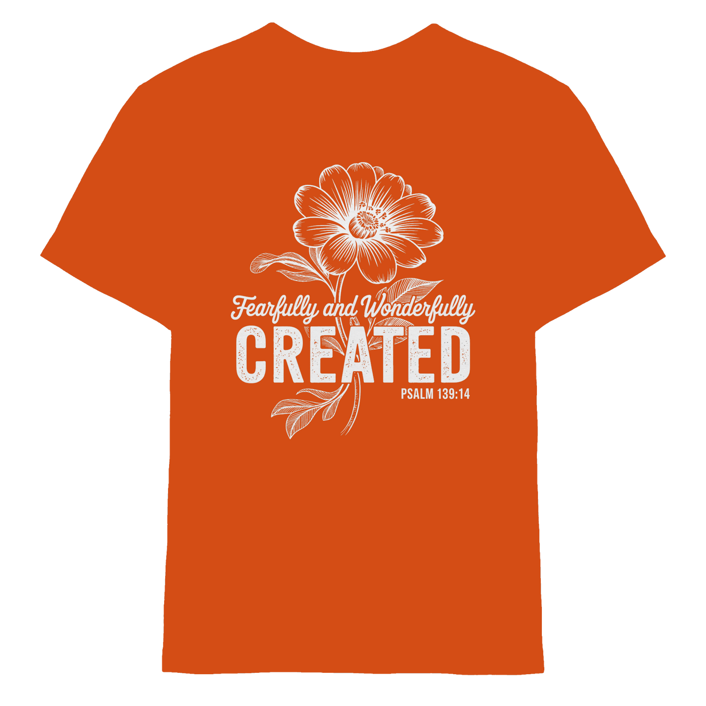 Fearfully and Wonderfully Created – Floral Grace Design - Kids Premium Shirt