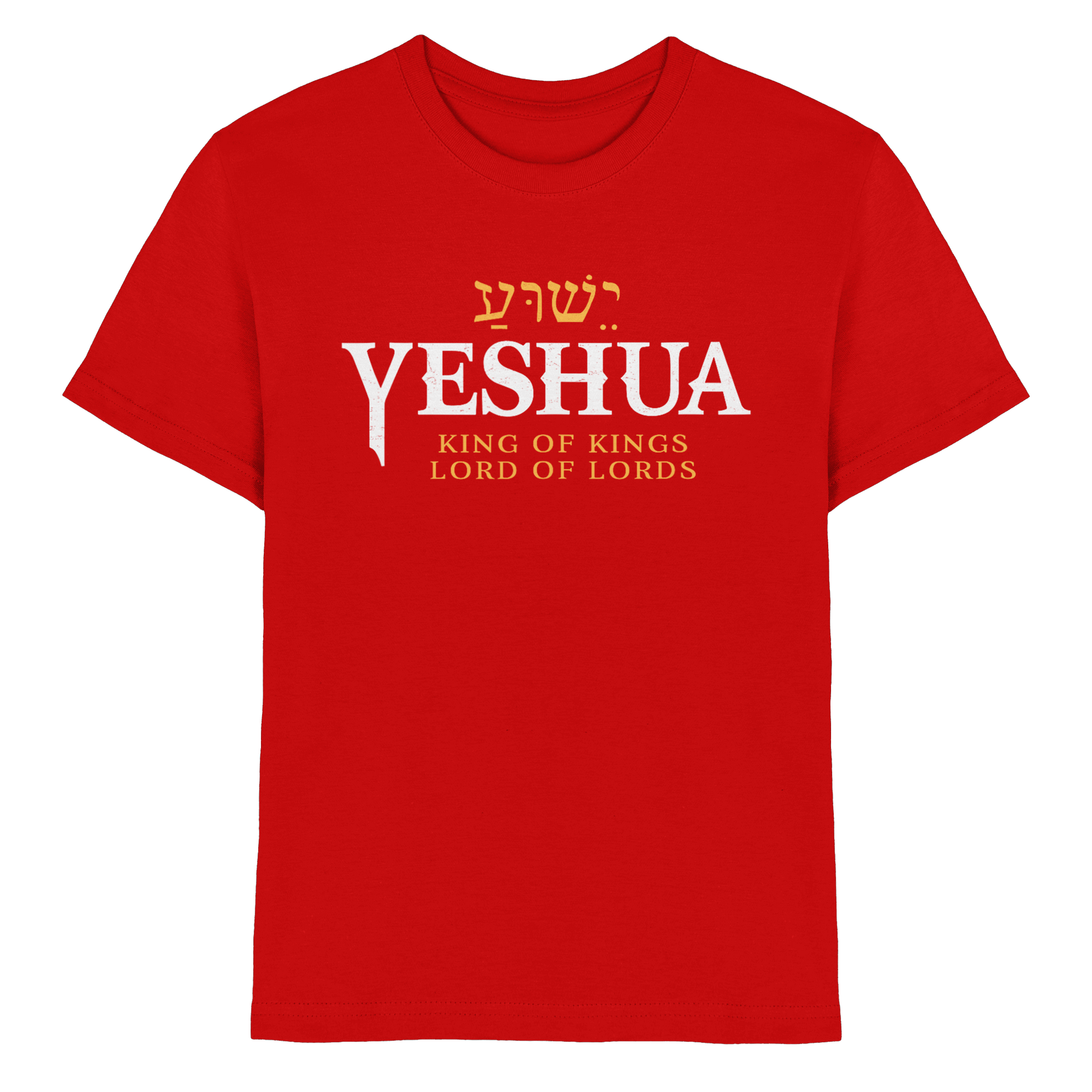 Yeshua – King of Kings, Lord of Lords | Christliches Design mit dem Namen Jesu - Kids Premium Shirt