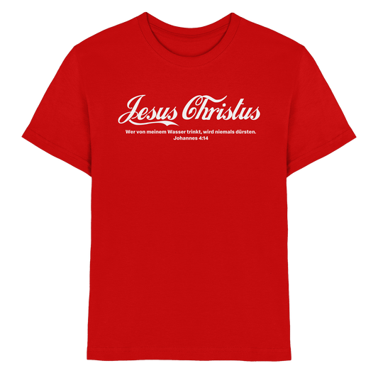 Jesus Christus – Johannes 4,14 | Christliches Statement Design „Lebendiges Wasser“ - Kids Premium Shirt