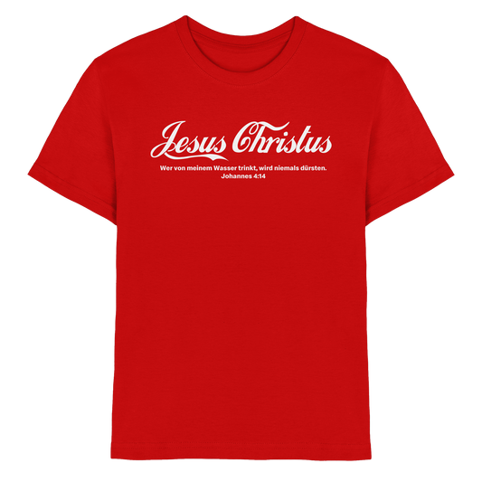 Jesus Christus – Johannes 4,14 | Christliches Statement Design „Lebendiges Wasser“ - Kids Premium Shirt