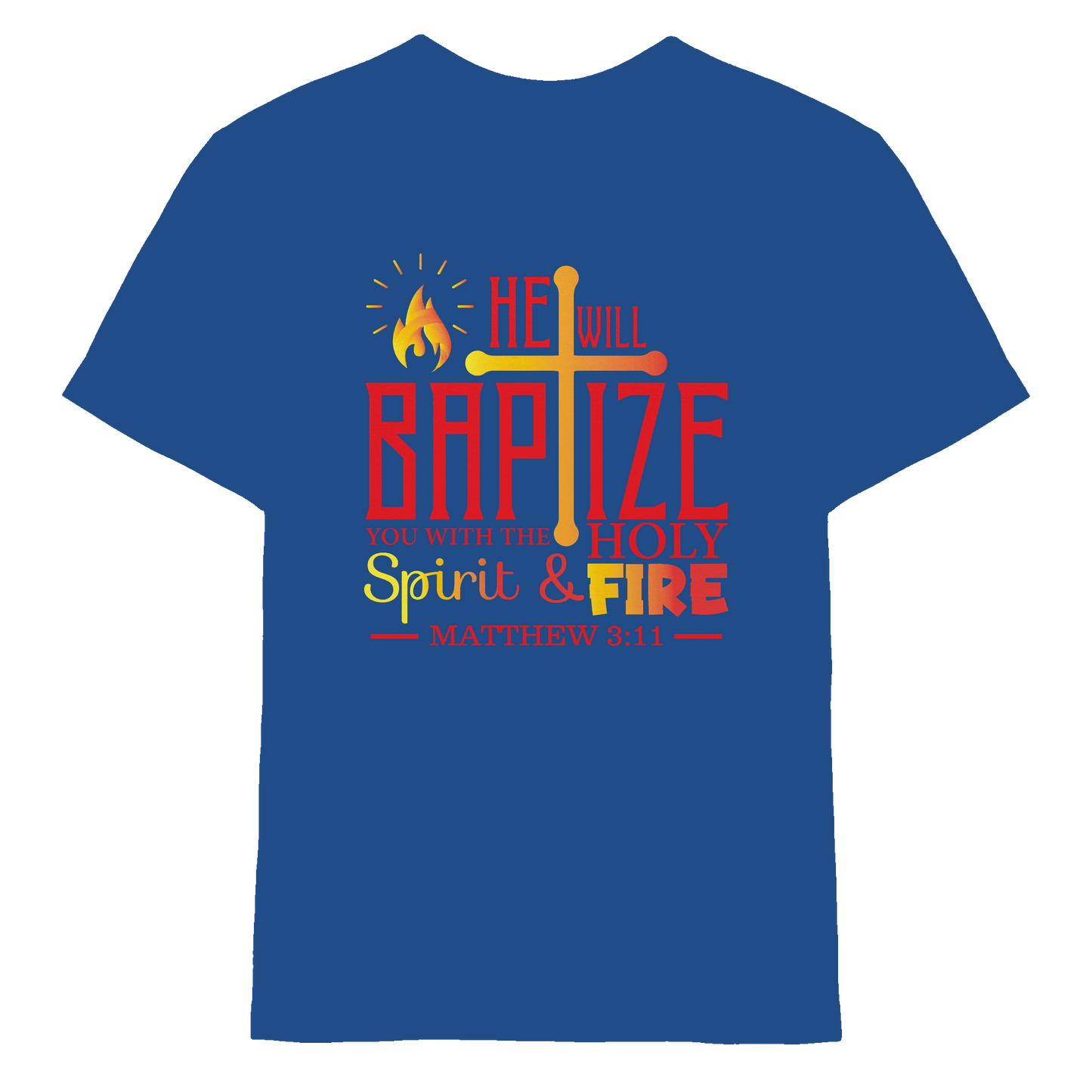 Getauft mit Geist und Feuer – Matthäus 3,11 | Christliches Design - Kids Premium Shirt