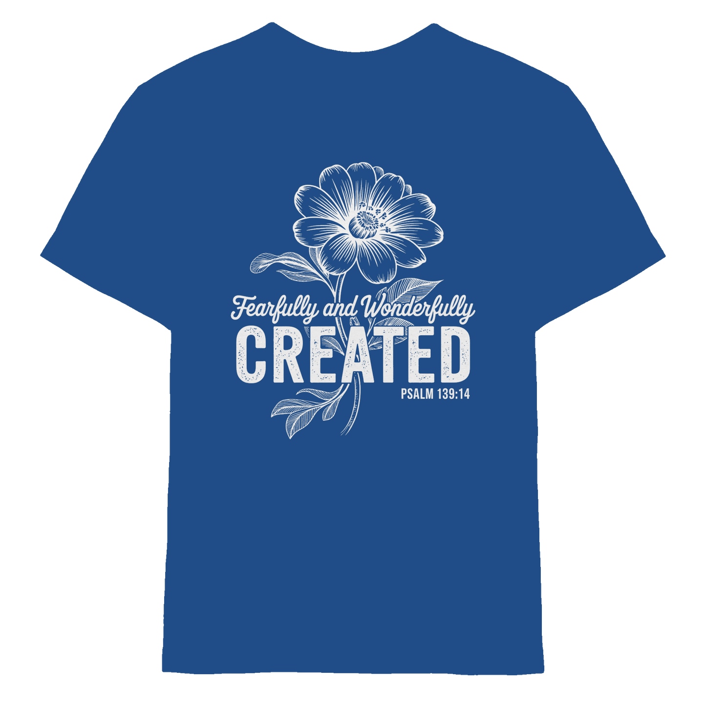 Fearfully and Wonderfully Created – Floral Grace Design - Kids Premium Shirt
