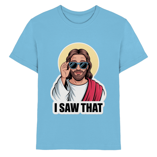I Saw That – Jesus mit Sonnenbrille | Christliche Produkte - Kids Premium Shirt