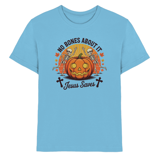 No Bones About It – Jesus Saves | Christliche Kleidung & Geschenke zu Halloween - Kids Premium Shirt