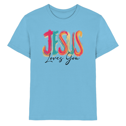Jesus Loves You – Buntes Design voller Hoffnung und Liebe | Christliches Design - Kids Premium Shirt