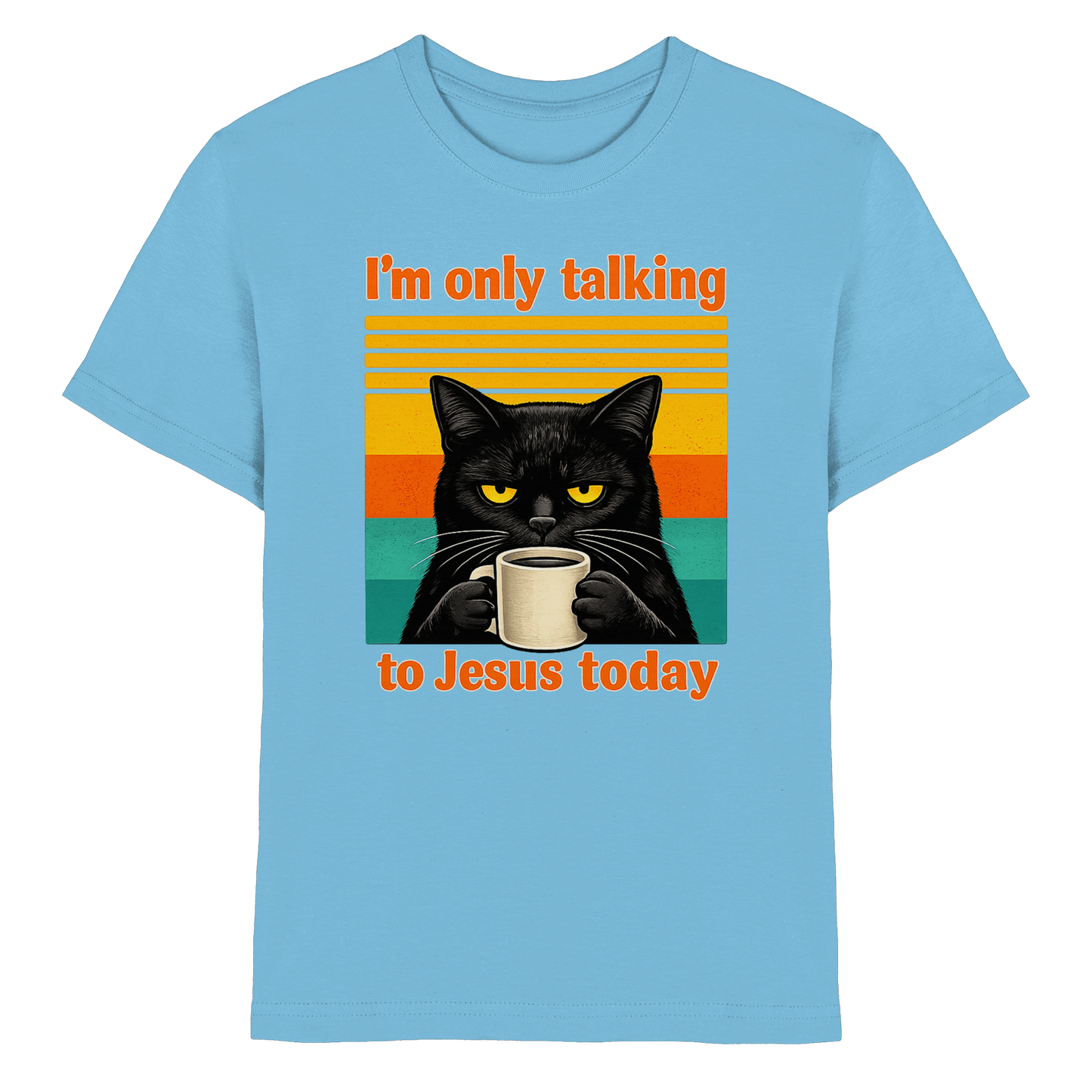 I’m Only Talking to Jesus Today – Grumpy Cat Coffee | Christliches Fun Design - Kids Premium Shirt