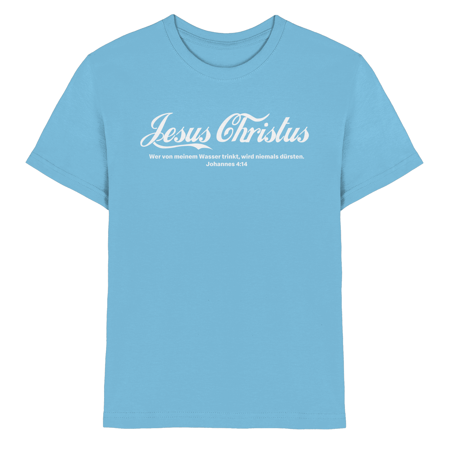 Jesus Christus – Johannes 4,14 | Christliches Statement Design „Lebendiges Wasser“ - Kids Premium Shirt