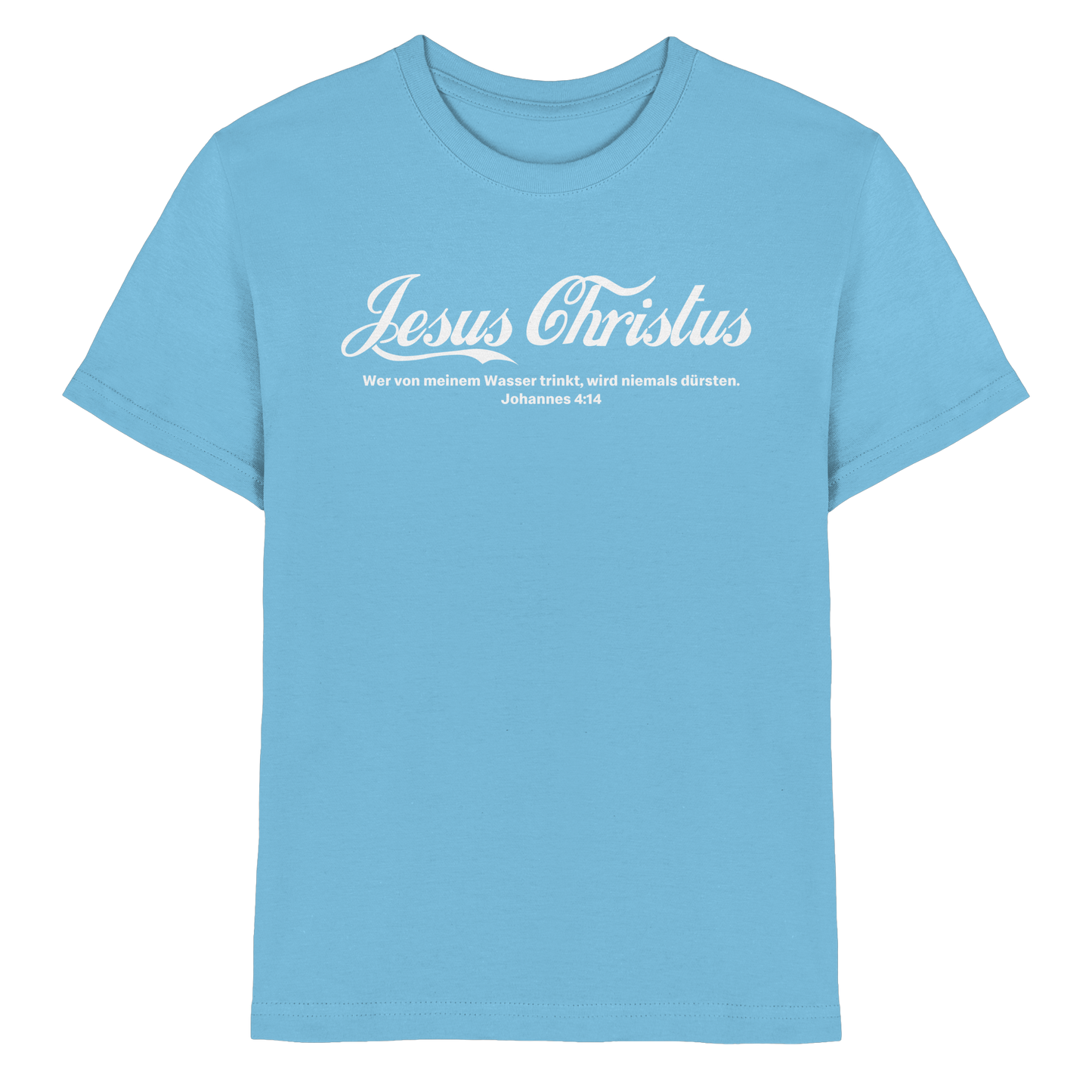 Jesus Christus – Johannes 4,14 | Christliches Statement Design „Lebendiges Wasser“ - Kids Premium Shirt