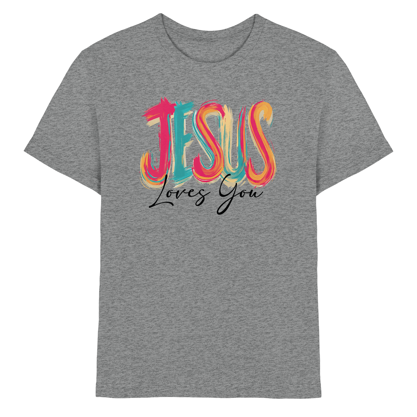 Jesus Loves You – Buntes Design voller Hoffnung und Liebe | Christliches Design - Kids Premium Shirt