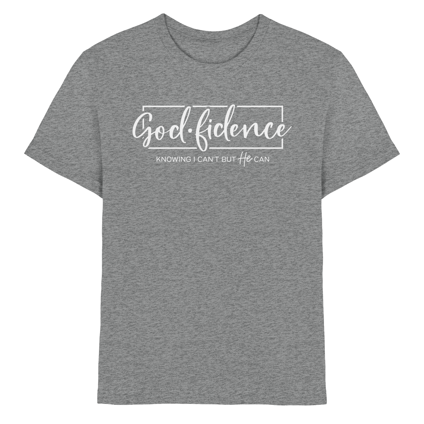 God.fidence – Knowing I can’t but He can | Christliche Kleidung  - Kids Premium Shirt