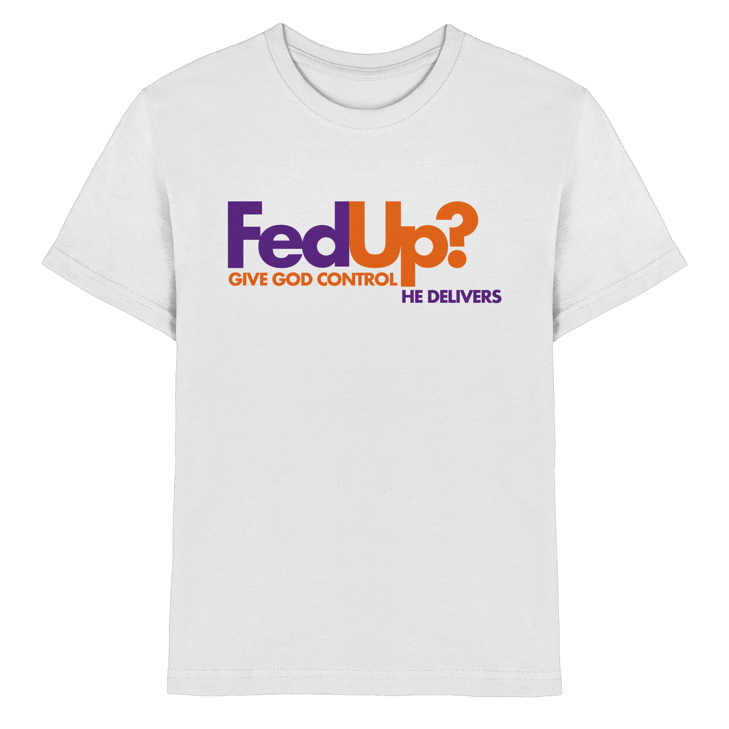 Fed Up? Give God Control – He Delivers | Psalm 34,19 Christliches Statement Design - Kids Premium Shirt