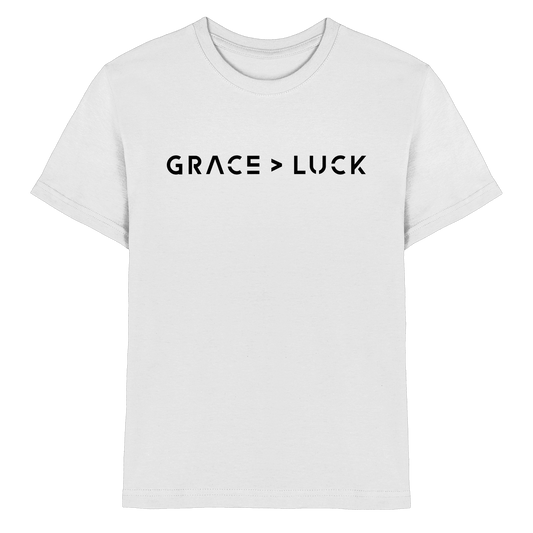 Grace > Luck | Christliches Design über Gottes Gnade - Kids Premium Shirt