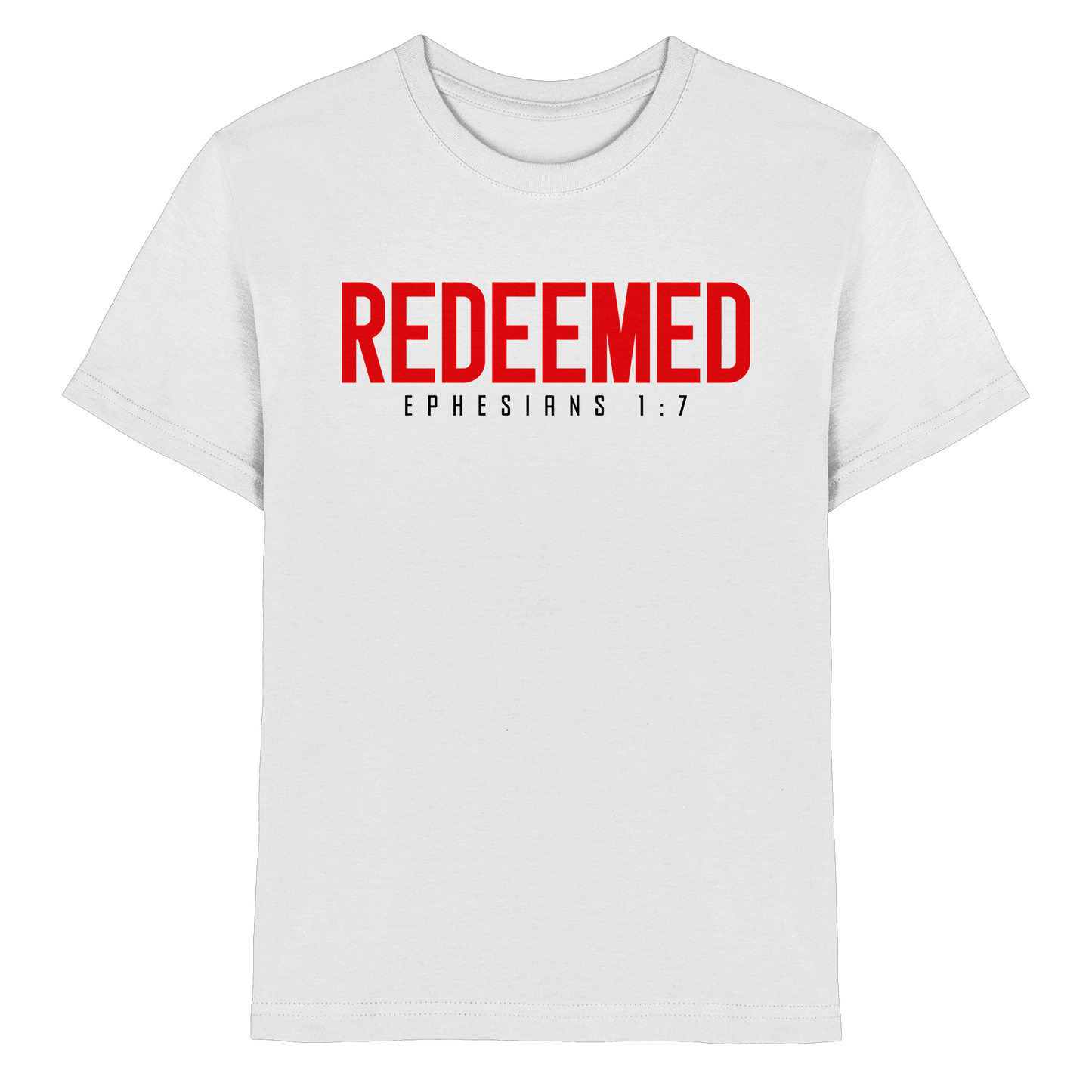 Redeemed – Ephesians 1:7 – Erlöst durch sein Blut | Christliche Produkte - Kids Premium Shirt