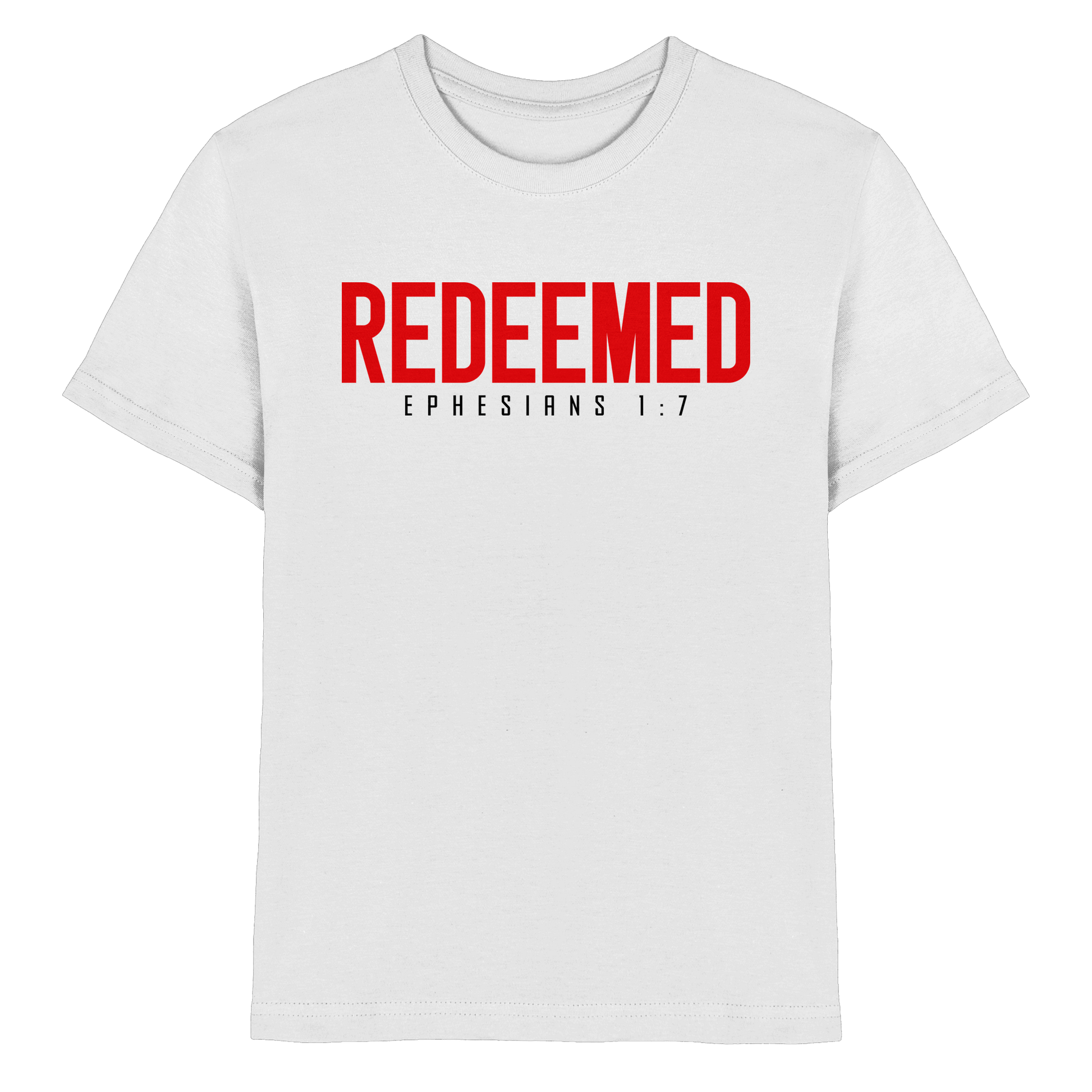 Redeemed – Ephesians 1:7 – Erlöst durch sein Blut | Christliche Produkte - Kids Premium Shirt